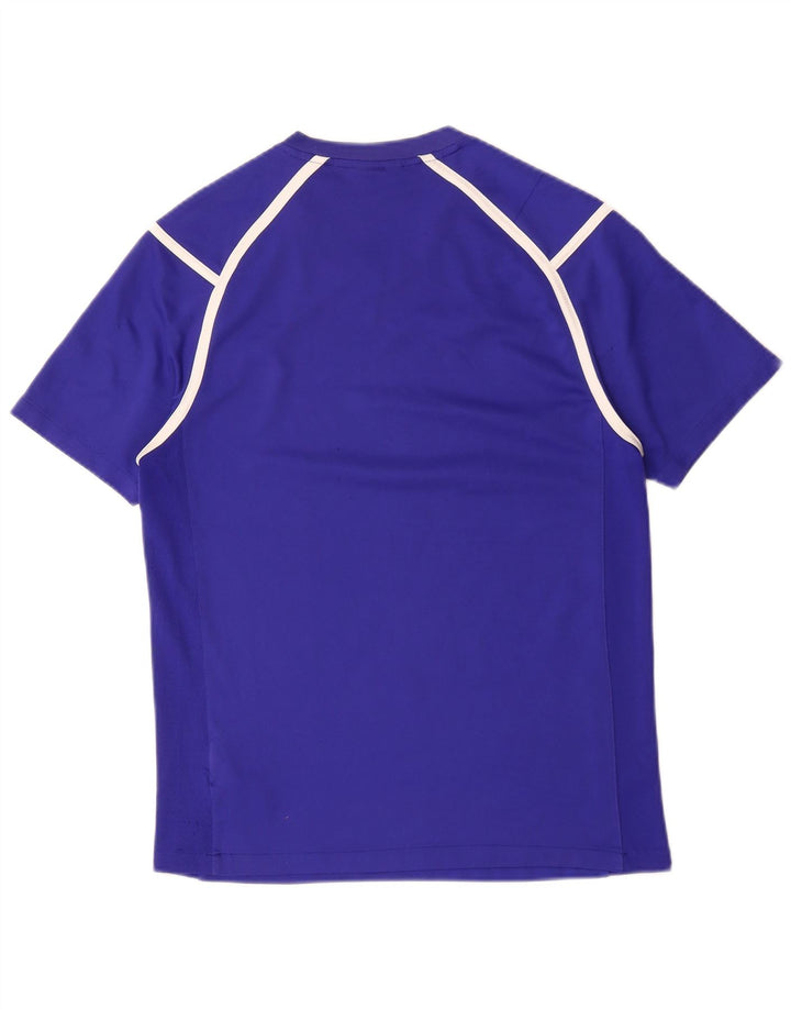 Nike Herre Dri Fit T-shirt Top Medium Blue Colourblock Polyester