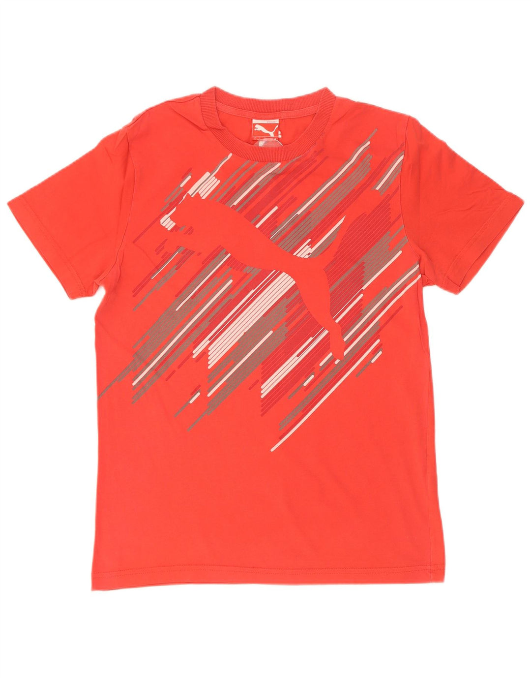 Puma Herre Grafisk T-Shirt Top Lille Rød Stribet