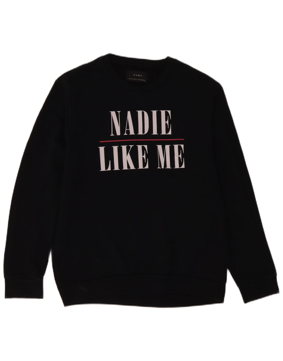 Zara Graphic Sweatshirt Jumper Large Sort