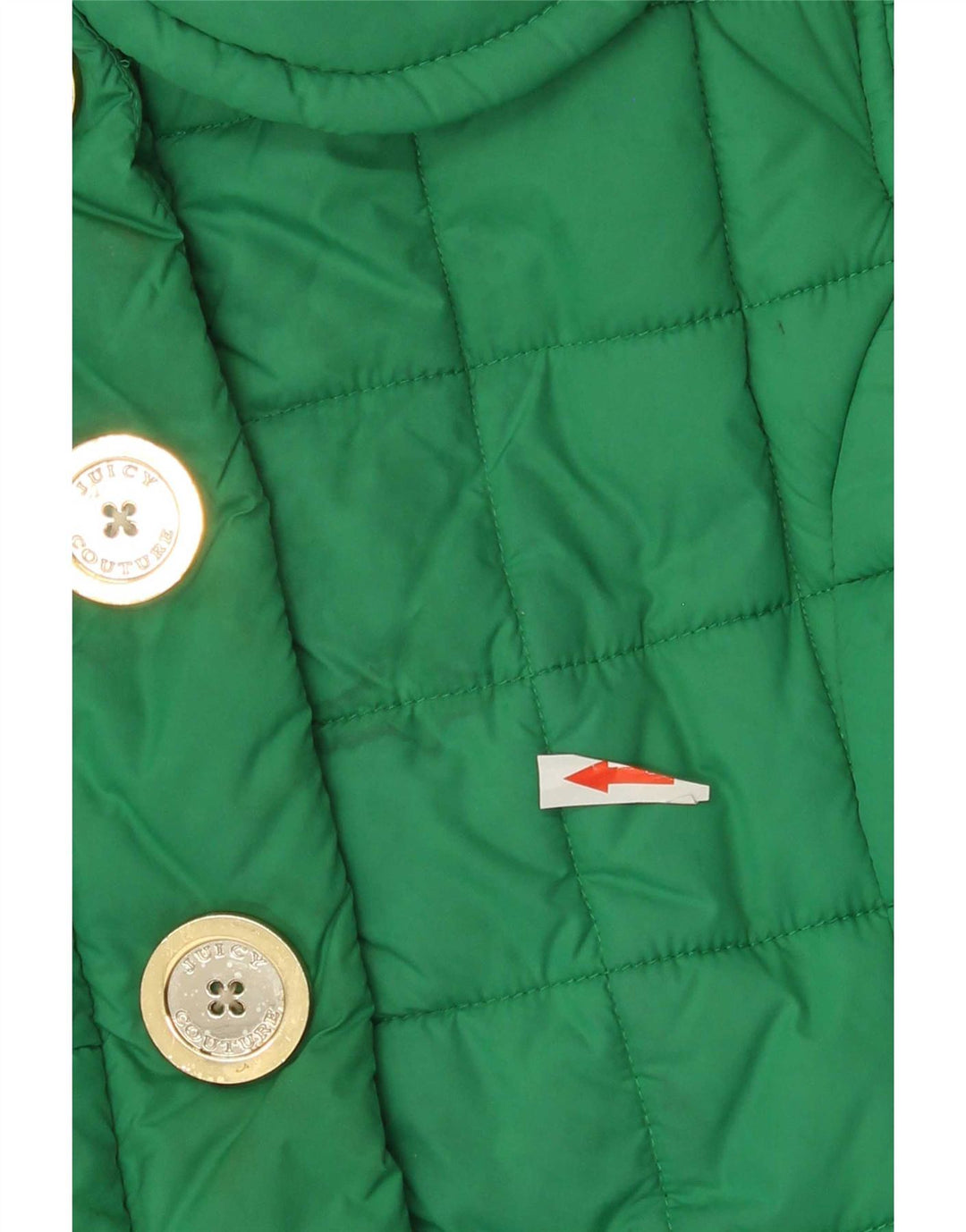 Juicy Couture Dame Polstret Gilet UK 14 Medium Green Polyester