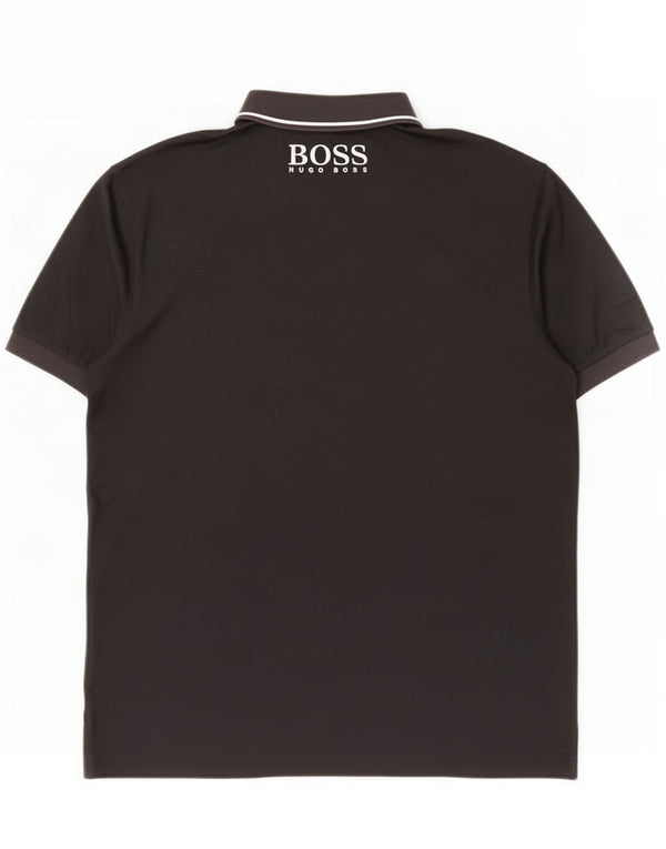 Hugo Boss Herre grafisk poloshirt Medium Sort Colourblock
