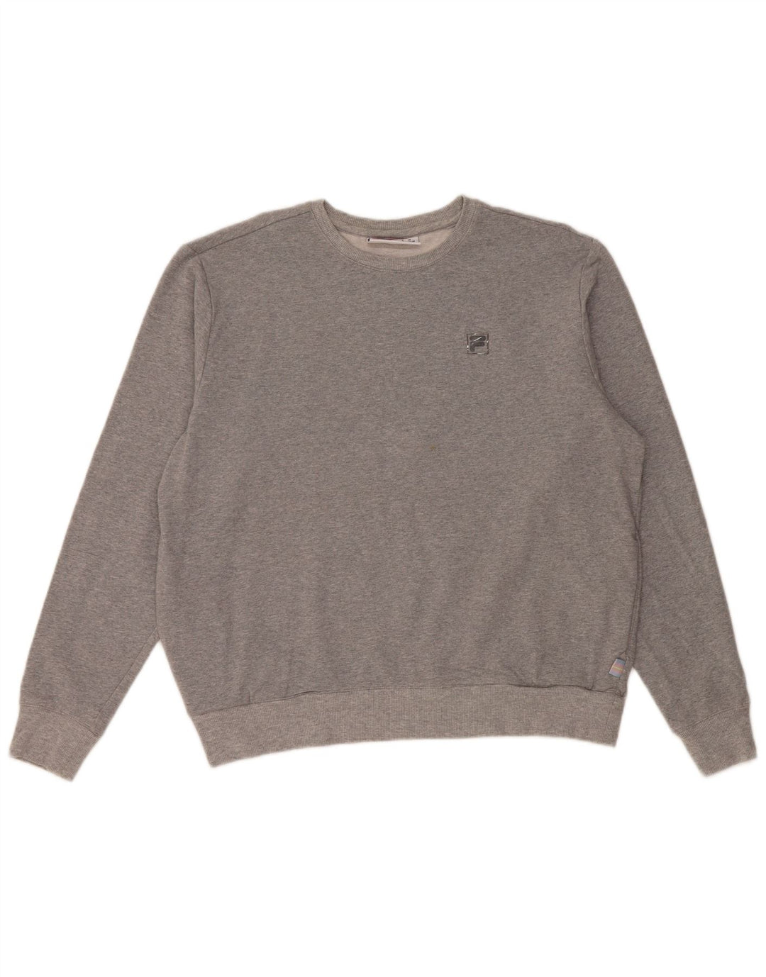 Fila Dame Sweatshirt Jumper UK 16 Stor Grå Bomuld