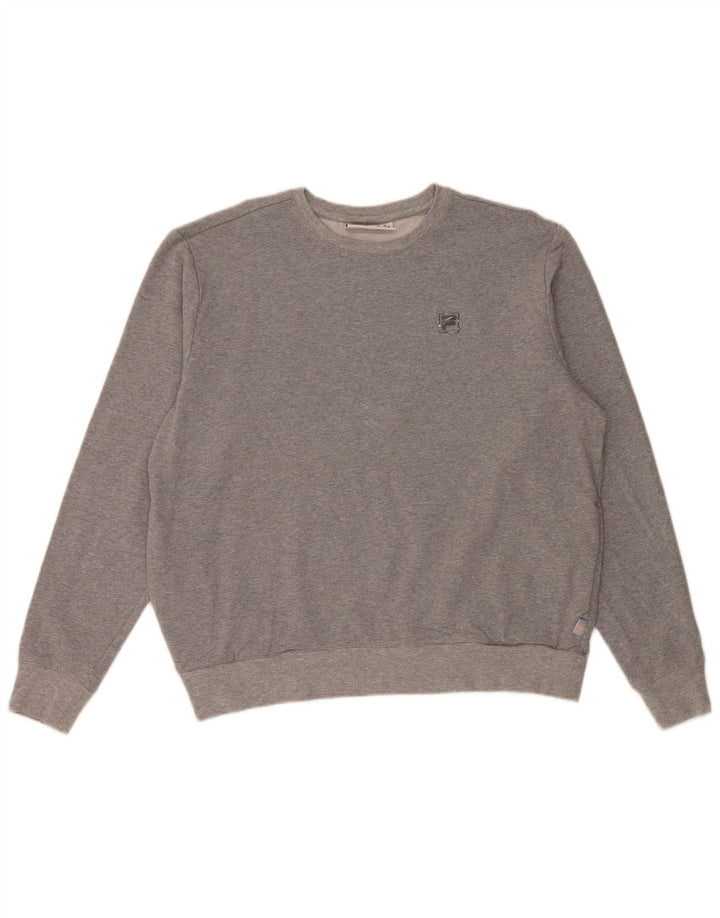Fila Dame Sweatshirt Jumper UK 16 Stor Grå Bomuld