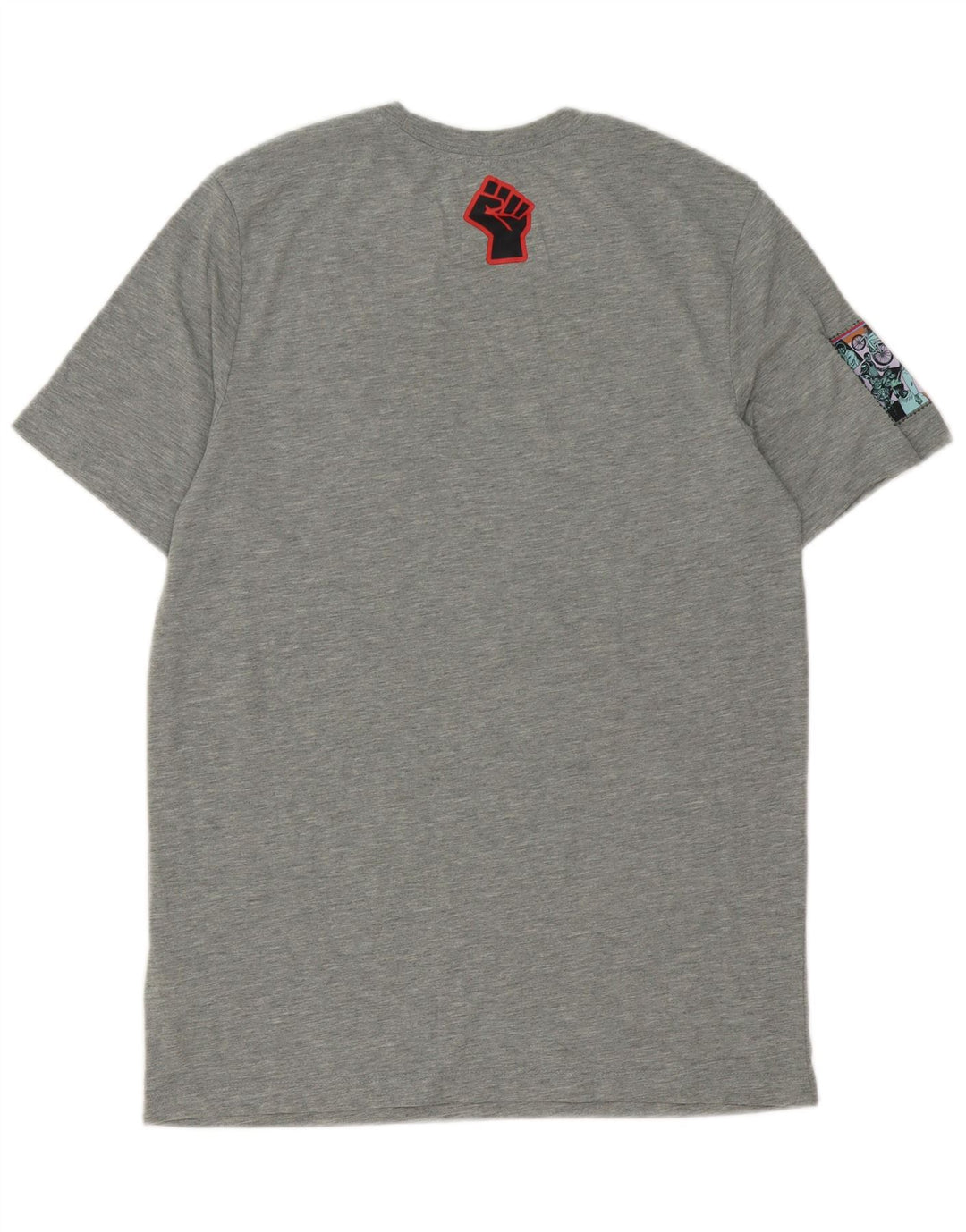 Nike Herre Dri Fit grafisk T-shirt top mellemgrå polyester