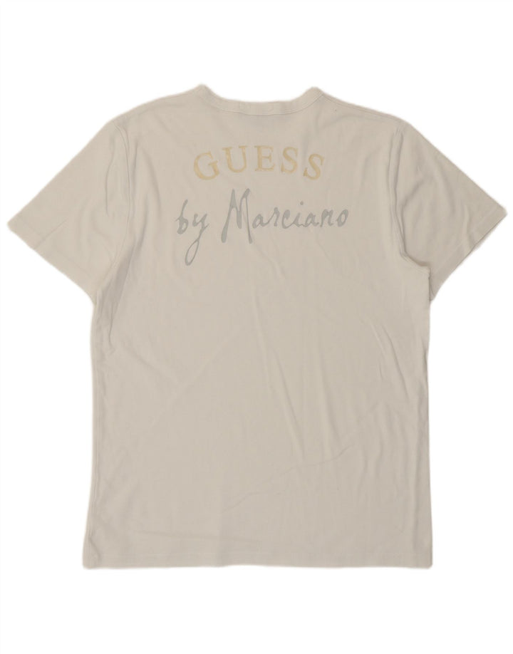 Guess By Marciano Herre grafisk T-shirt top XL Hvid