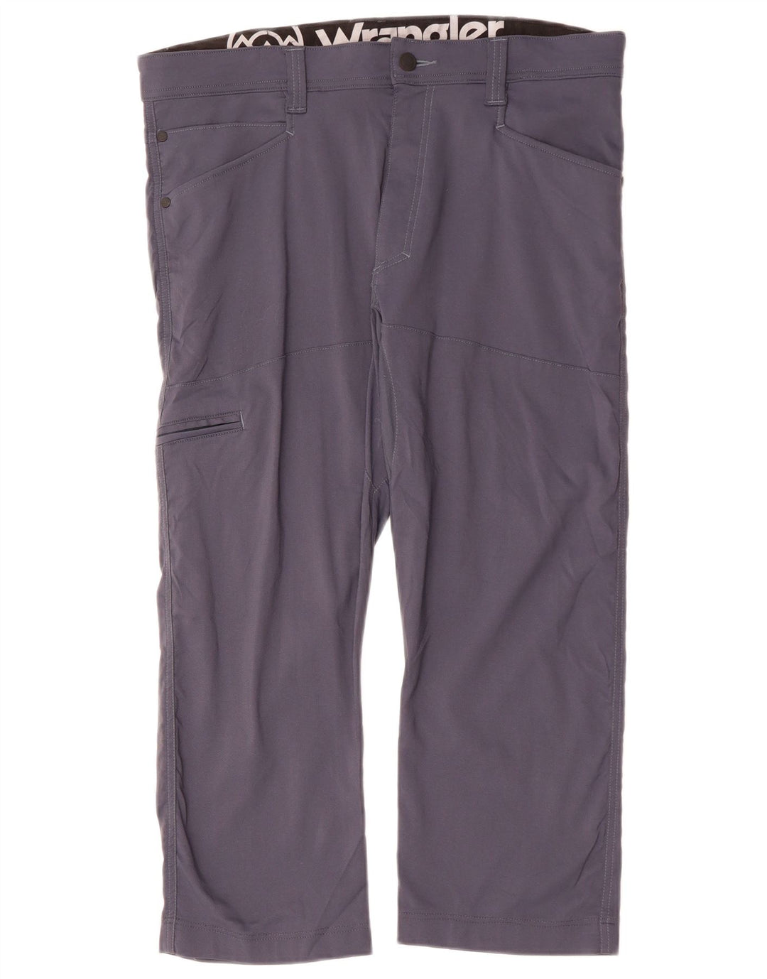 Wrangler Herre Cargo Straight Cropped Trousers W34 L24 Navy Blue Nylon