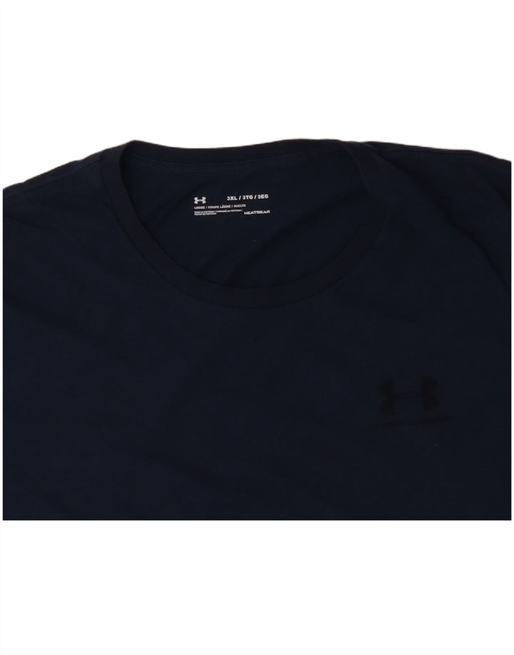 UNDER ARMOUR Herre Heat Gear T-Shirt Top 3XL Navy Blue