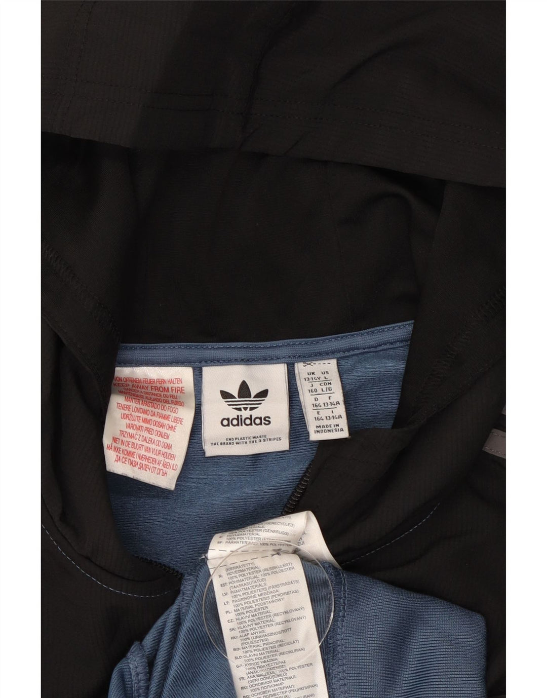 Adidas Træningsdragt Topjakke til drenge 13-14 år Blå Colourblock Polyester