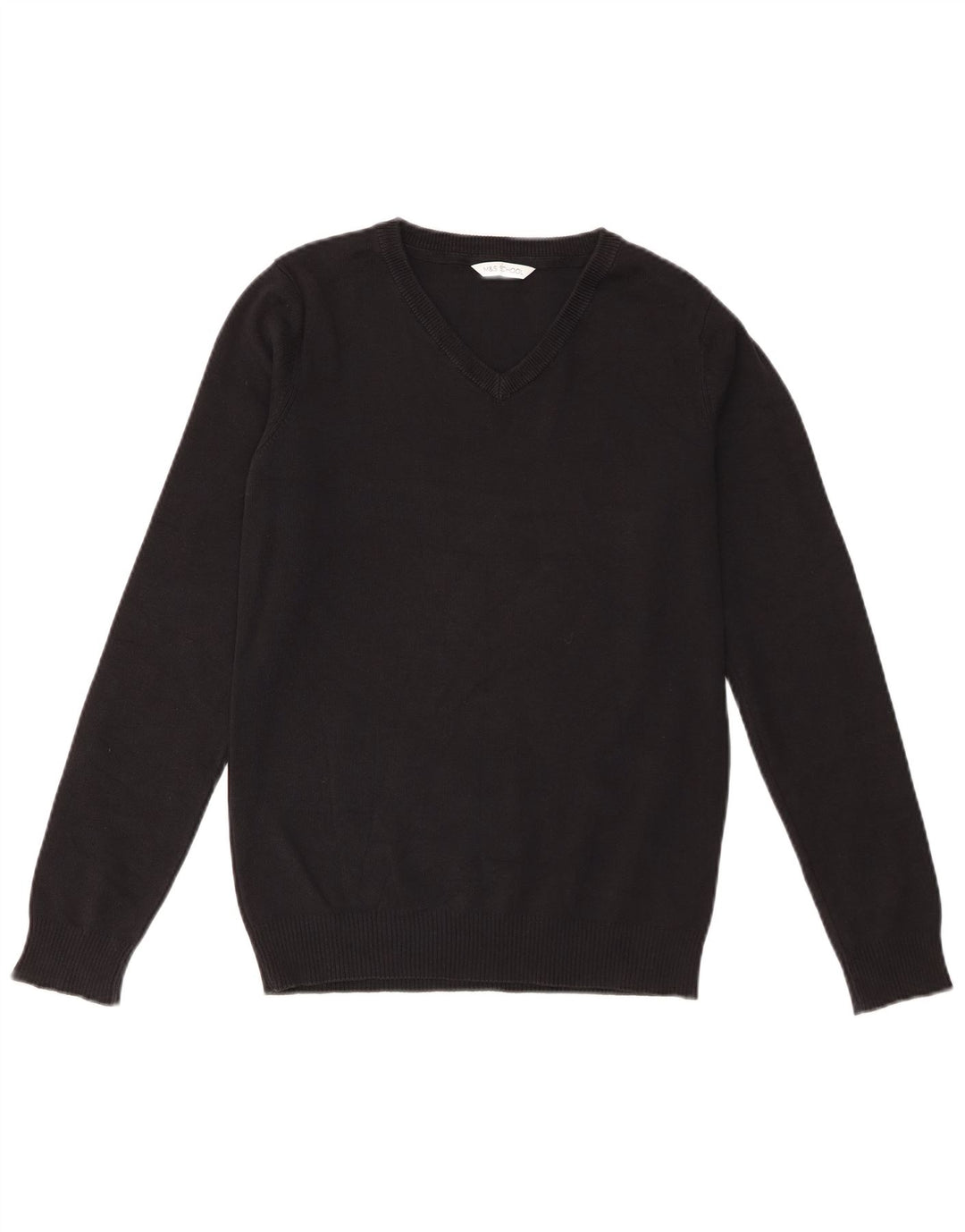 Marks & Spencer Boys V-hals sweater 13-14 år sort bomuld