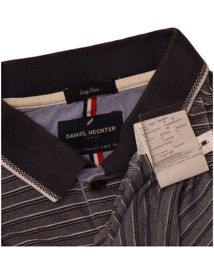 DANIEL HECHTER Nem pleje poloshirt til mænd Stor gråstribet bomuld
