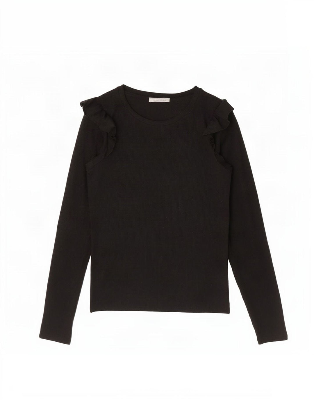 Zara Dame Trafaluc Top Langærmet UK 12 Medium Sort