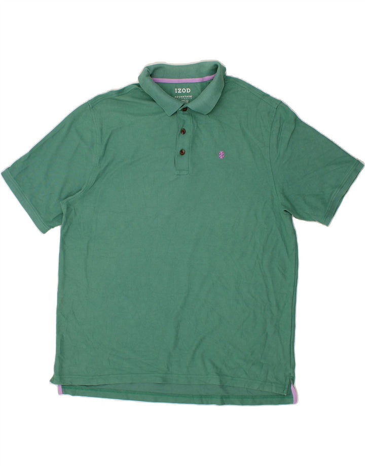 IZOD Mens Polo Shirt 2XL Green Cotton Vintage Izod and Second-Hand Izod from Messina Hembry 