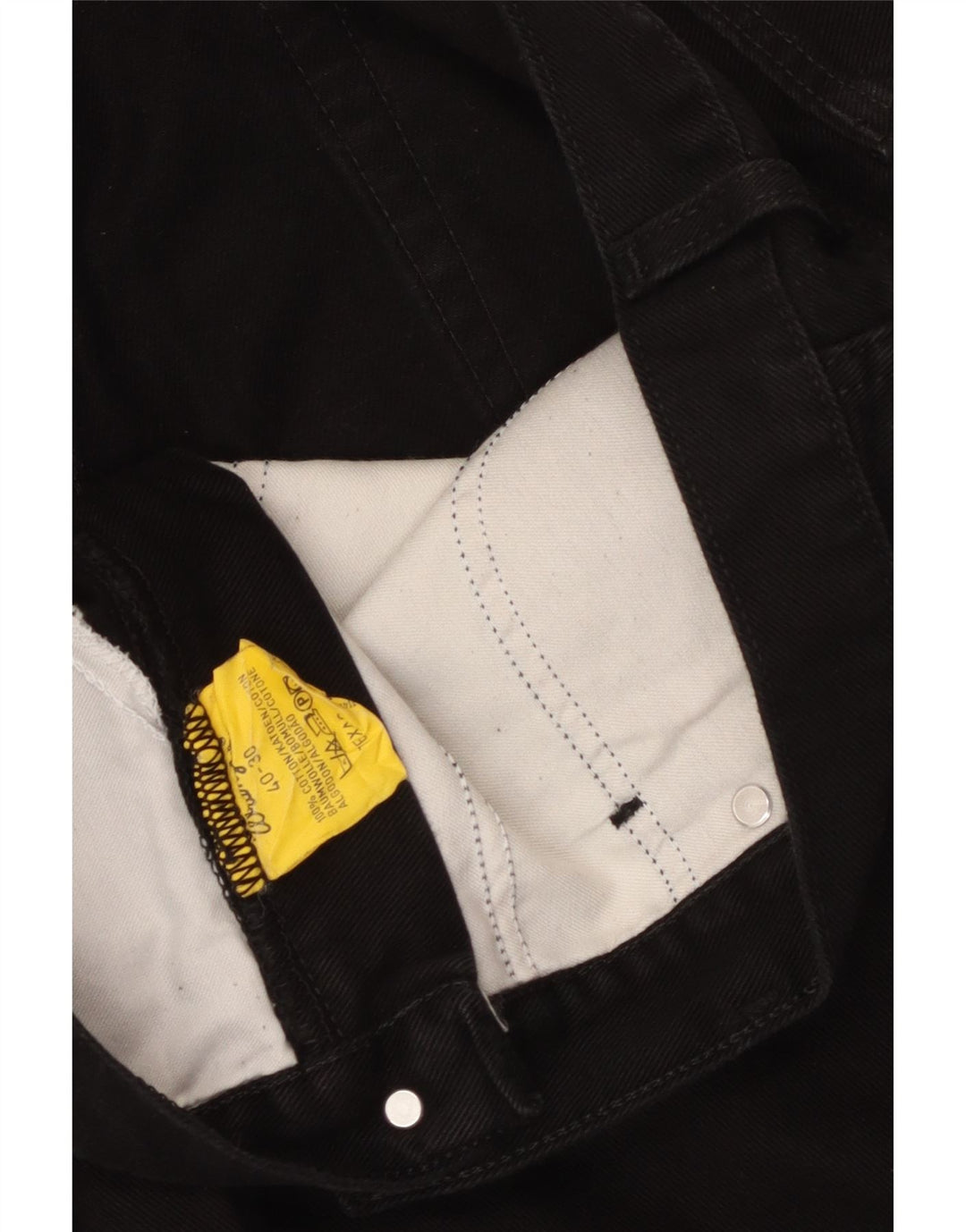 WRANGLER Herre Texas Straight Jeans W40 L30 Sort Bomuld