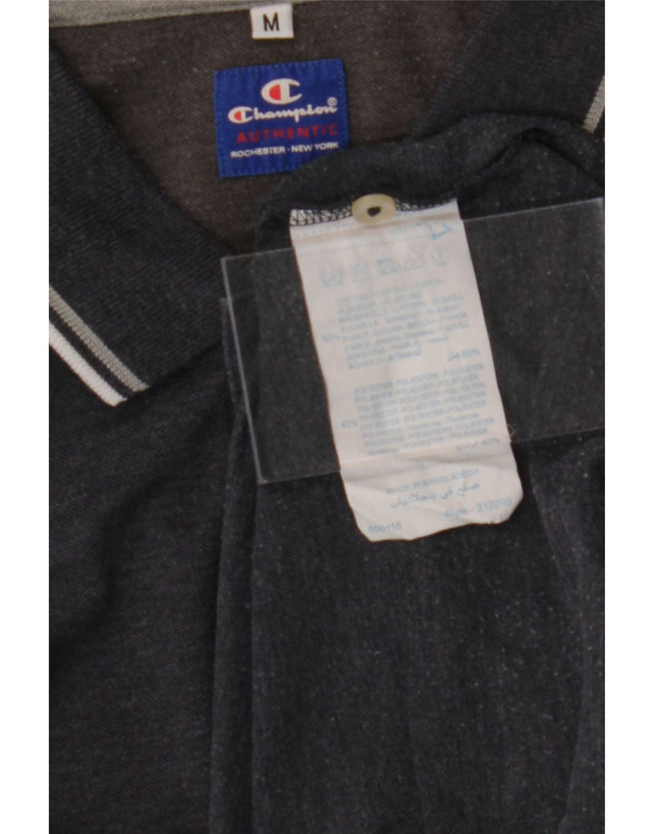 CHAMPION Mens Polo Shirt Medium Grey Cotton Vintage Champion and Second-Hand Champion from Messina Hembry 