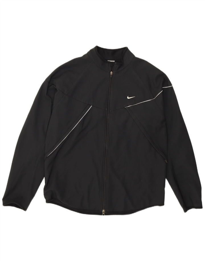 Nike Træningsdragt til mænd, topjakke UK 42/44 Stor sort polyester