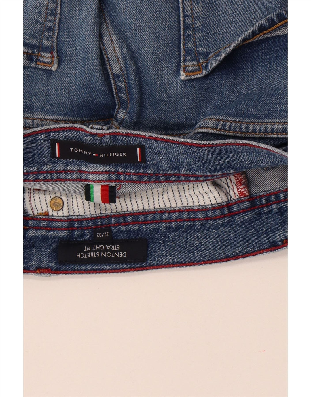 Tommy Hilfiger Herre Denton Straight Jeans W32 L32 Blå