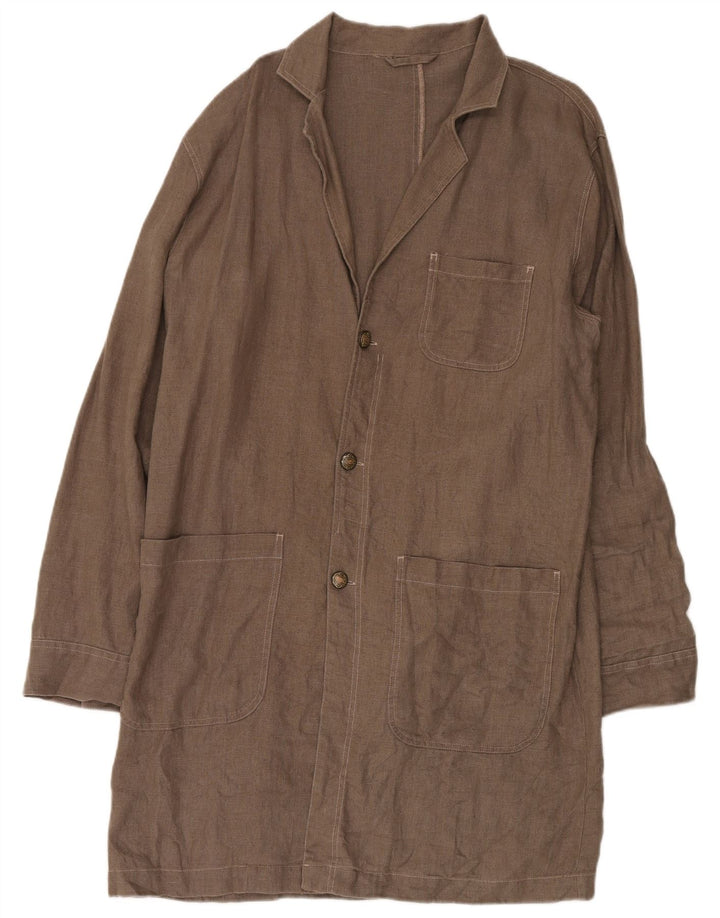 Zara Herre Longline 3-knaps blazerjakke UK 40 Stor Brun