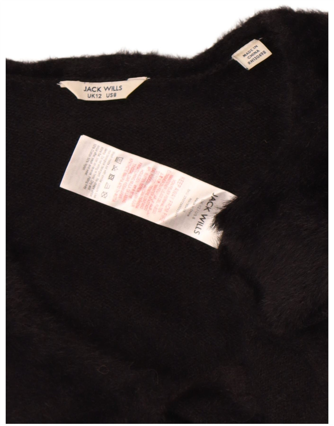 Jack Wills Dame Bolero Jumper UK 12 Medium Sort Bomuld