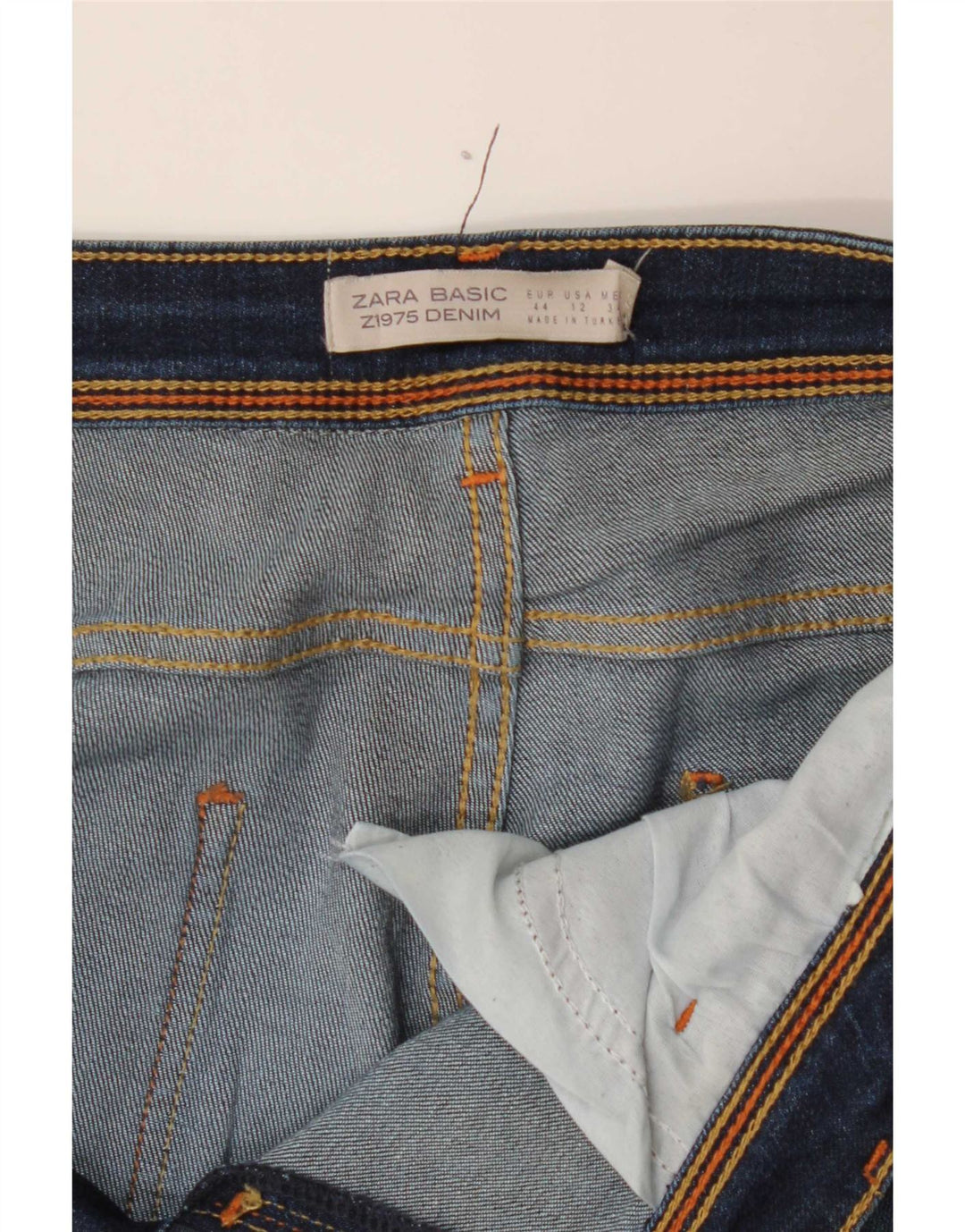 Zara Dame Slim Jeans EU 44 XL W34 L24 Marineblå