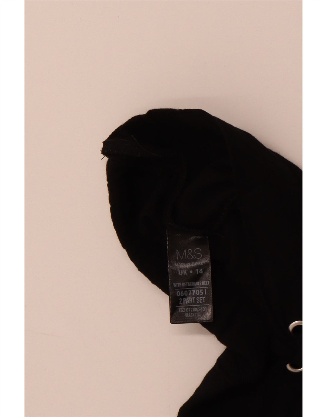 Marks & Spencer Kvinder Bukser med brede ben UK 14 Large W32 L29 Sort Viscose