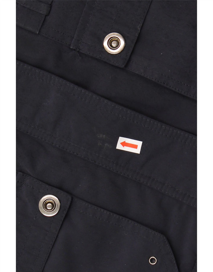MASSIMO DUTTI Womens Utility Jacket UK 10 Small Navy Blue Polyester