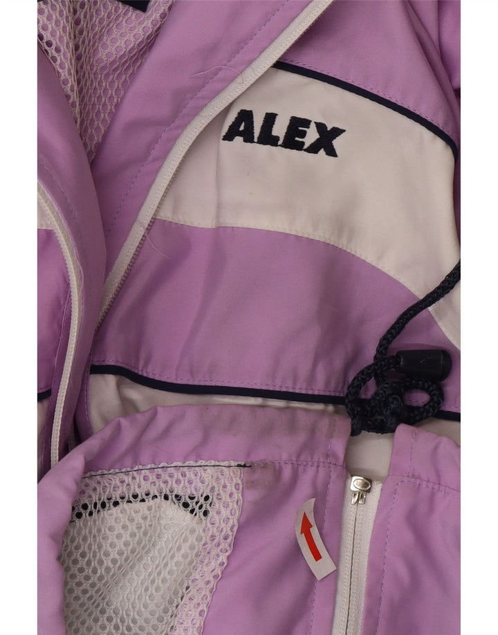 ALEX Oversized træningsdragt topjakke til kvinder UK 12 Medium Lilla Colourblock