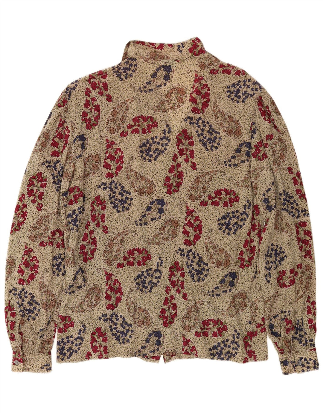 Vintage dameskjorte bluse IT 46 Large Beige Floral