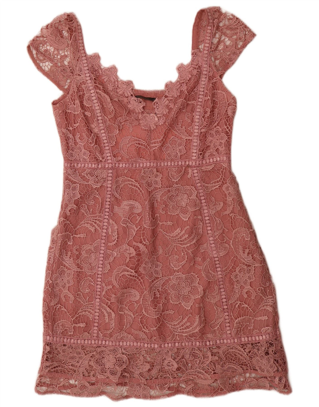 Guess Womens Sheath Dress UK 12 Medium Pink Floral Polyester