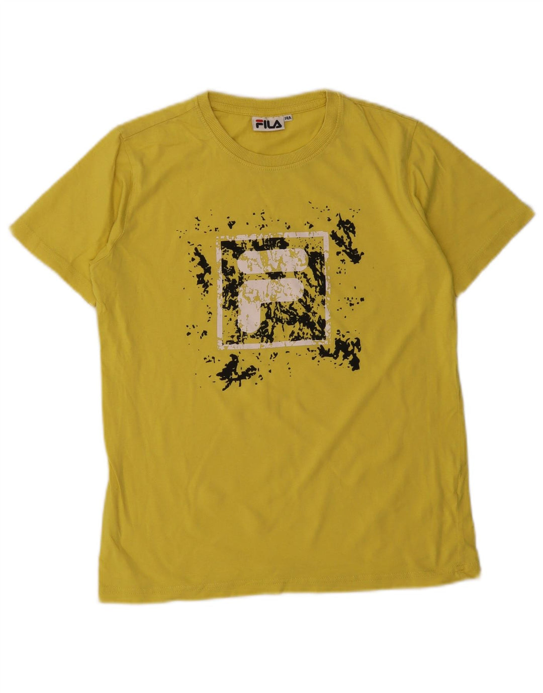 Fila Boys Grafisk T-Shirt Top 13-14 År Gul