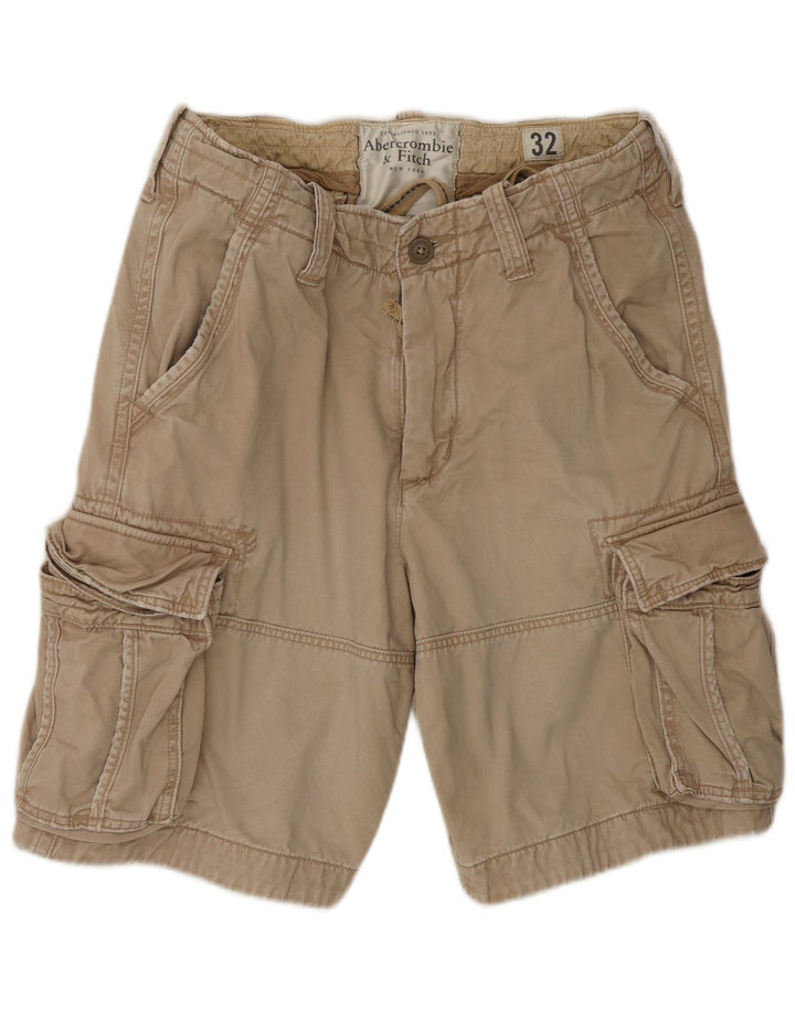 Abercrombie & Fitch Herre Cargo Shorts W32 Medium Beige Bomuld