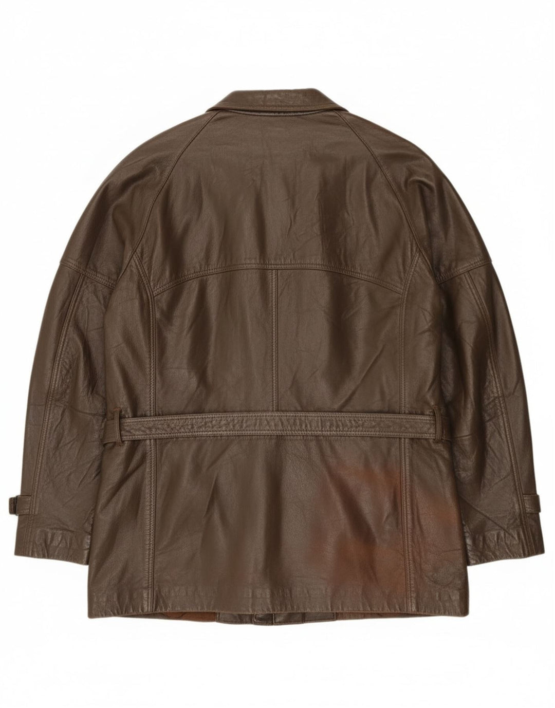 Vintage herre læderjakke IT 52 XL brunt læder