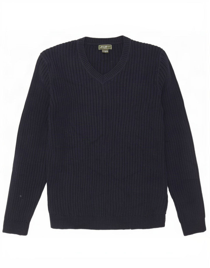 Eddie Bauer Herre Loose Fit V-hals sweater Medium Marineblå Bomuld