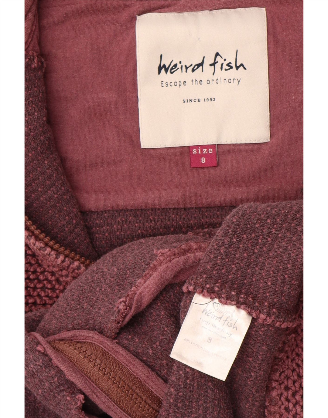 Weird Fish Dame træningsdragt Topjakke UK 8 Small Pink Bomuld
