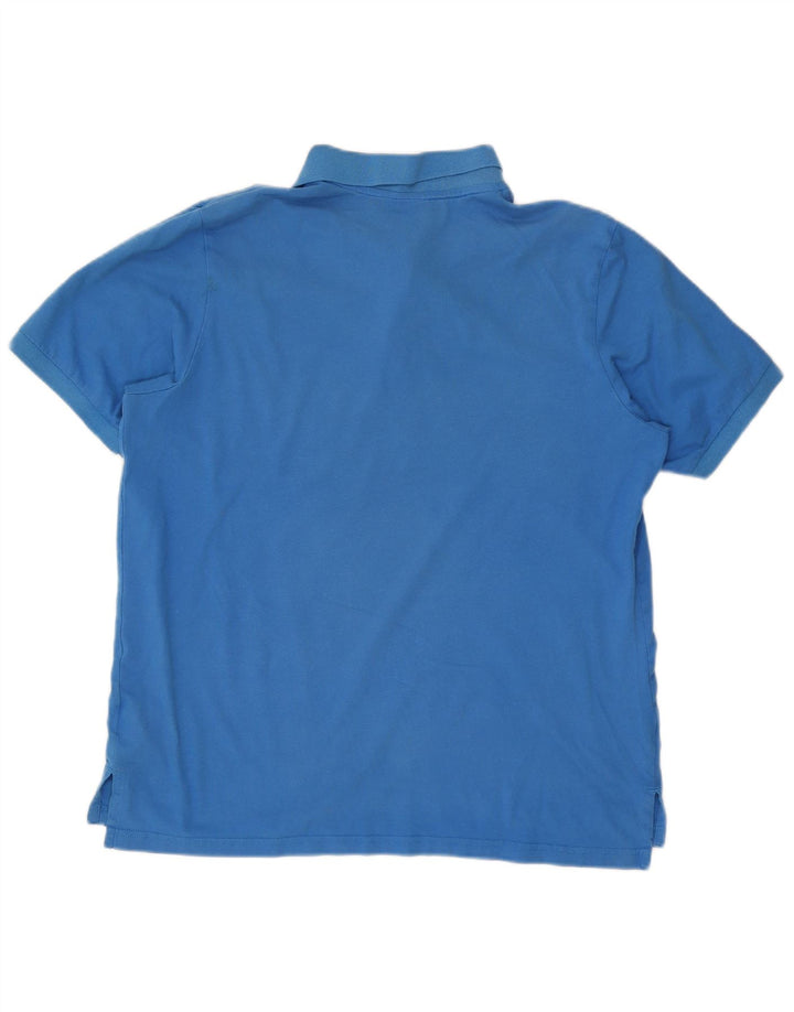 Adidas grafisk poloshirt til mænd XL blå bomuld