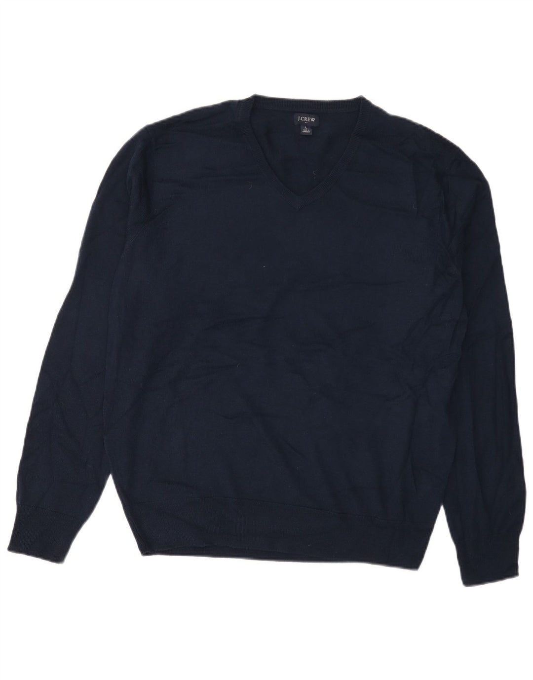 J. Crew Herre V-hals sweater Stor marineblå akryl