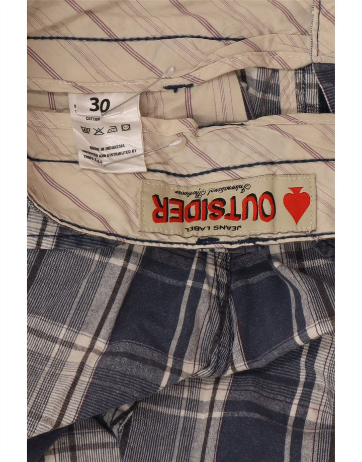 Outsider Herre Chino Shorts W30 Medium Blue Ternet Bomuld