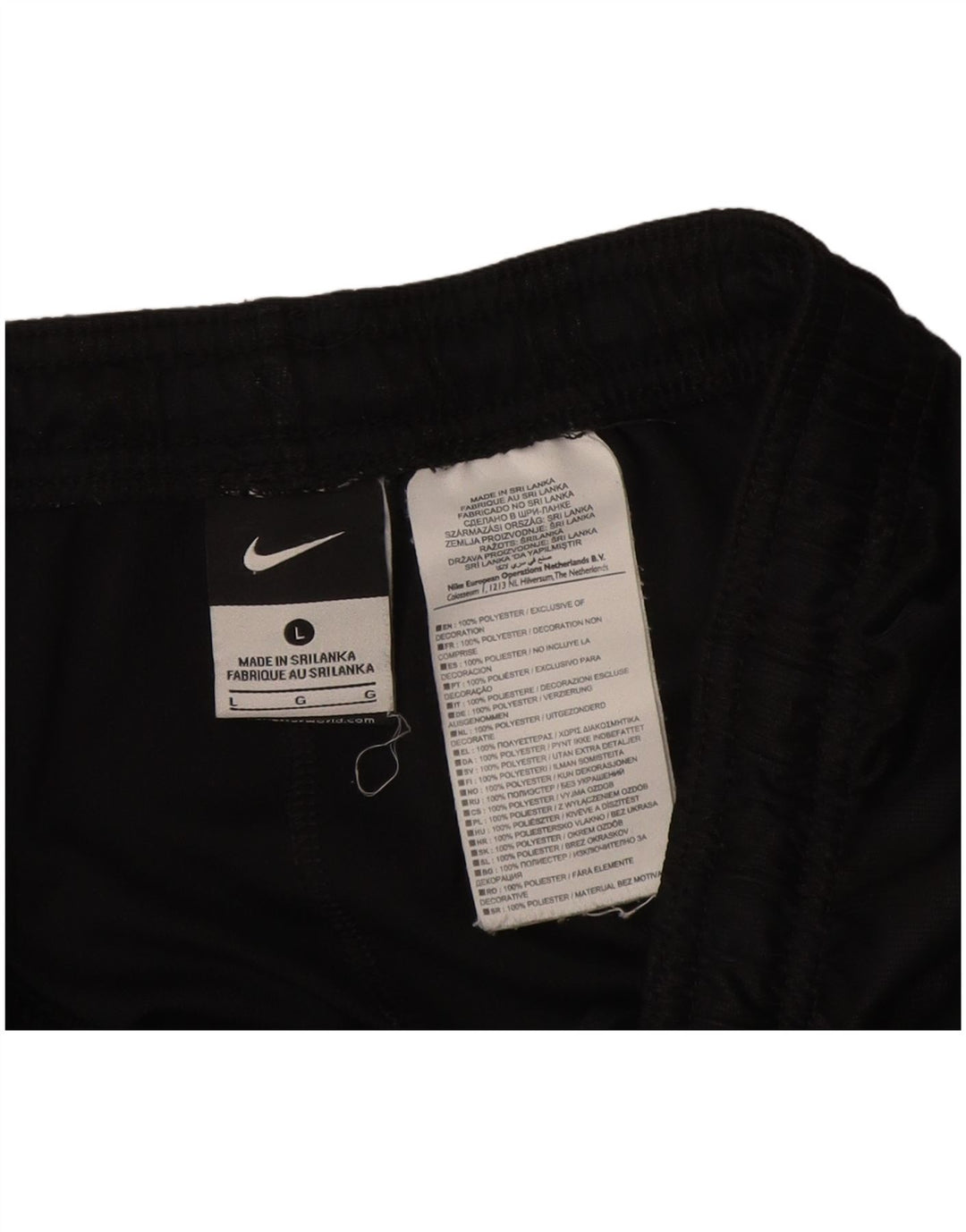 Nike sportsshorts til mænd, store sorte polyester