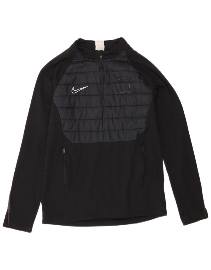 Nike Herre Therma-Fit Pullover Træningsdragt Top Medium Sort Colourblock