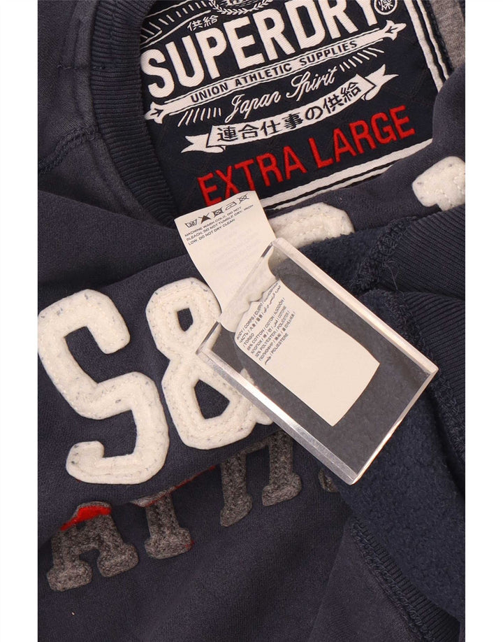 Superdry grafisk sweatshirt til mænd XL marineblå bomuld