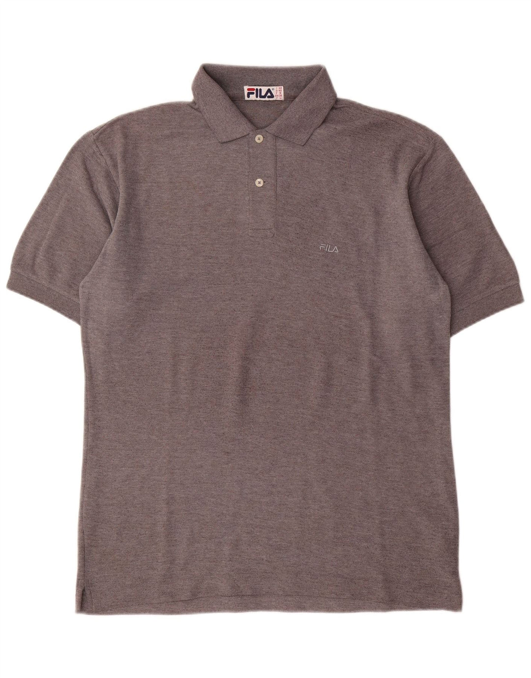 Fila Herre Polo Shirt IT 48 Medium Grå Bomuld