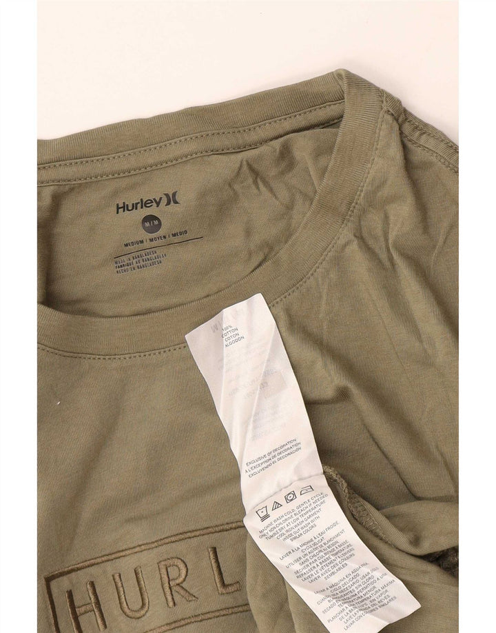Hurley Herre grafisk T-shirt Top Medium Khaki Bomuld