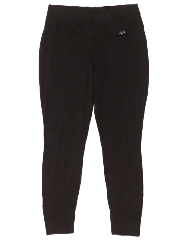 Patagonia Dame Leggings UK 12 Medium Sort Polyester