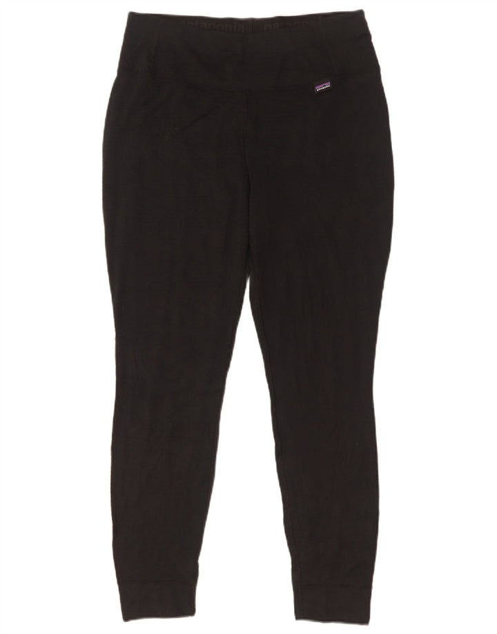 Patagonia Dame Leggings UK 12 Medium Sort Polyester
