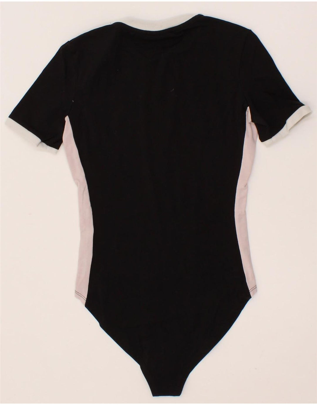 FILA Womens Graphic Bodysuit UK 8 Small  Black Colourblock Cotton Vintage Fila and Second-Hand Fila from Messina Hembry 