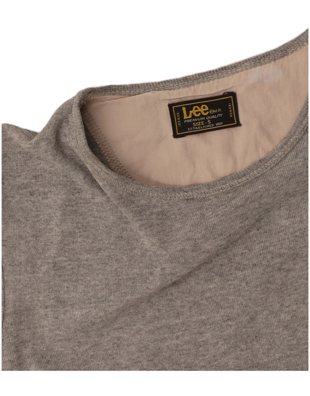 LEE Womens Crop T-Shirt Top UK 10 Small Grå