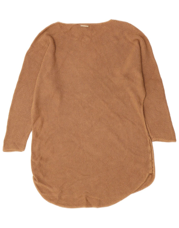 Michael Kors Dame Boat Neck Jumper Sweater UK 14 Medium Beige