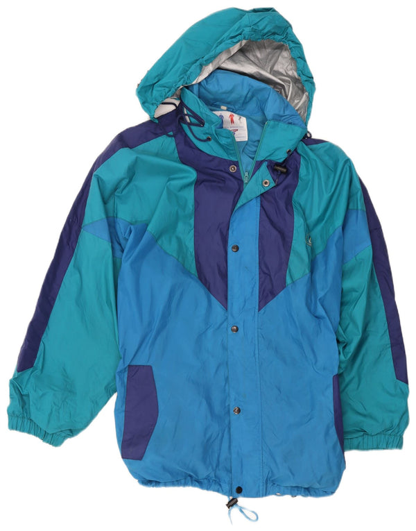 Campagnolo Regnjakke med hætte til mænd UK 42 XL Blå Colourblock Polyester