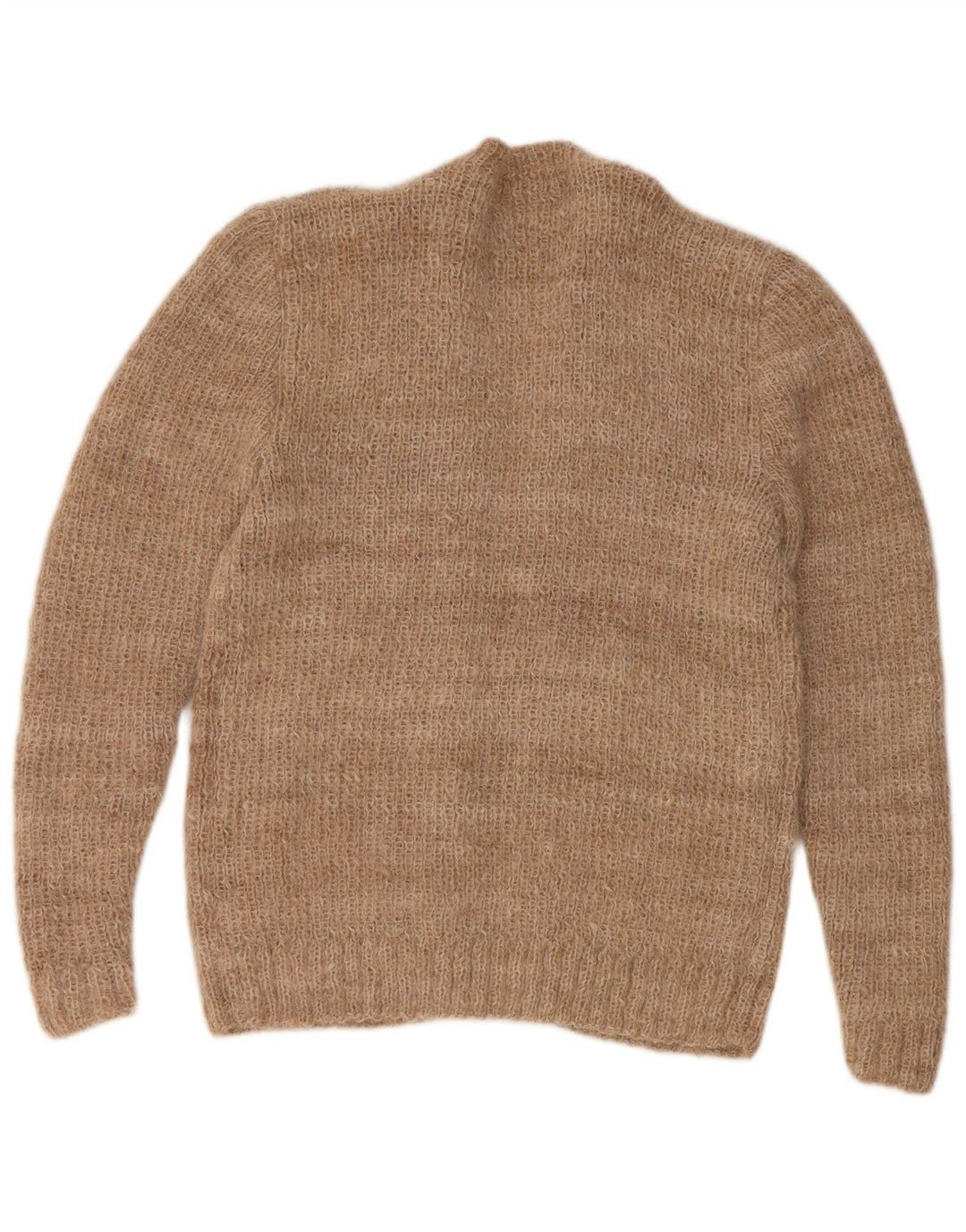 VINTAGE Womens Open Cardigan Sweater UK 14 Large Beige