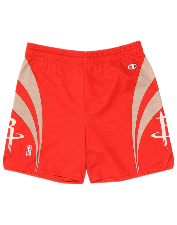 Champion Herre grafiske sportsshorts Large Rød Colourblock Polyester