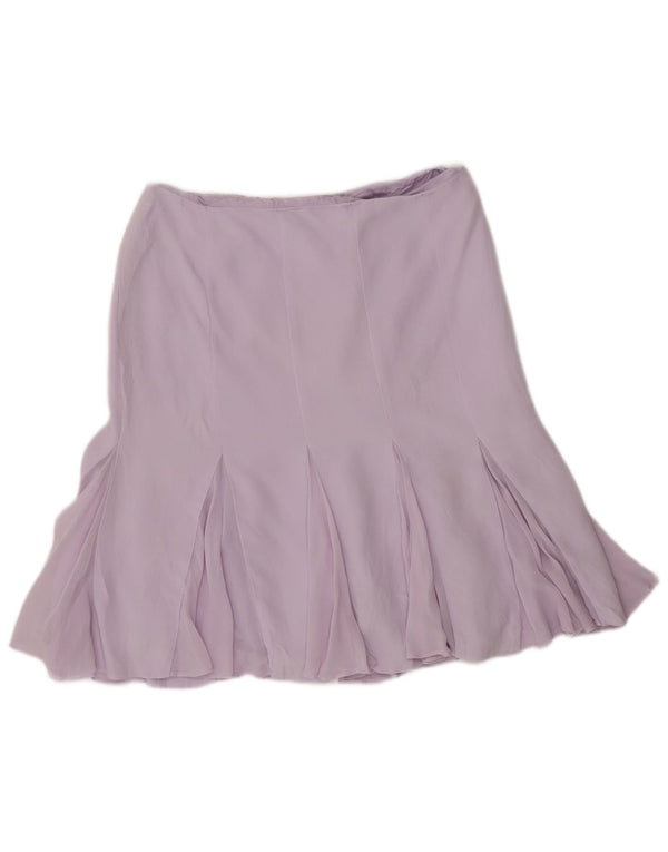 Luisa Spagnoli Dame Flæse Nederdel IT 44 Medium W30 Lilla Silke